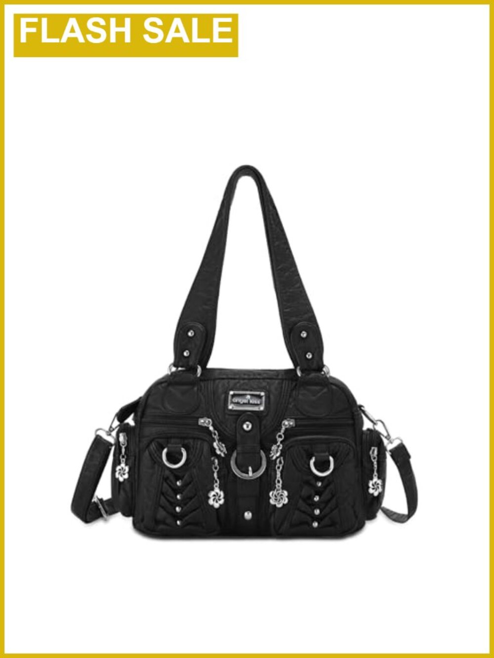 Vegan Leather Hobo Bag Crossbody Multipocket Purse for Women